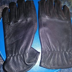 Beautiful American Deerskin Black Gloves